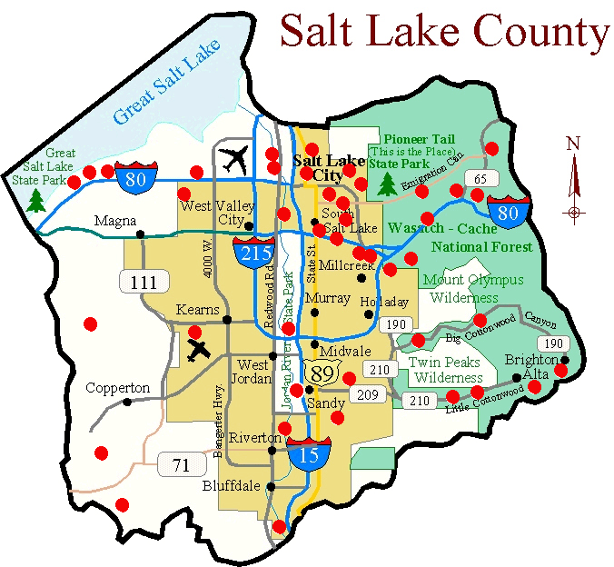 Map Of Salt Lake County