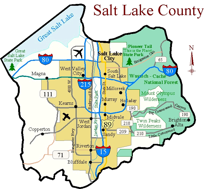 Salt Lake County Map