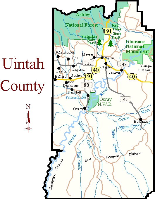 Uintah County Map